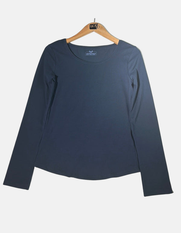 Classic Navy Long-Sleeve Tee